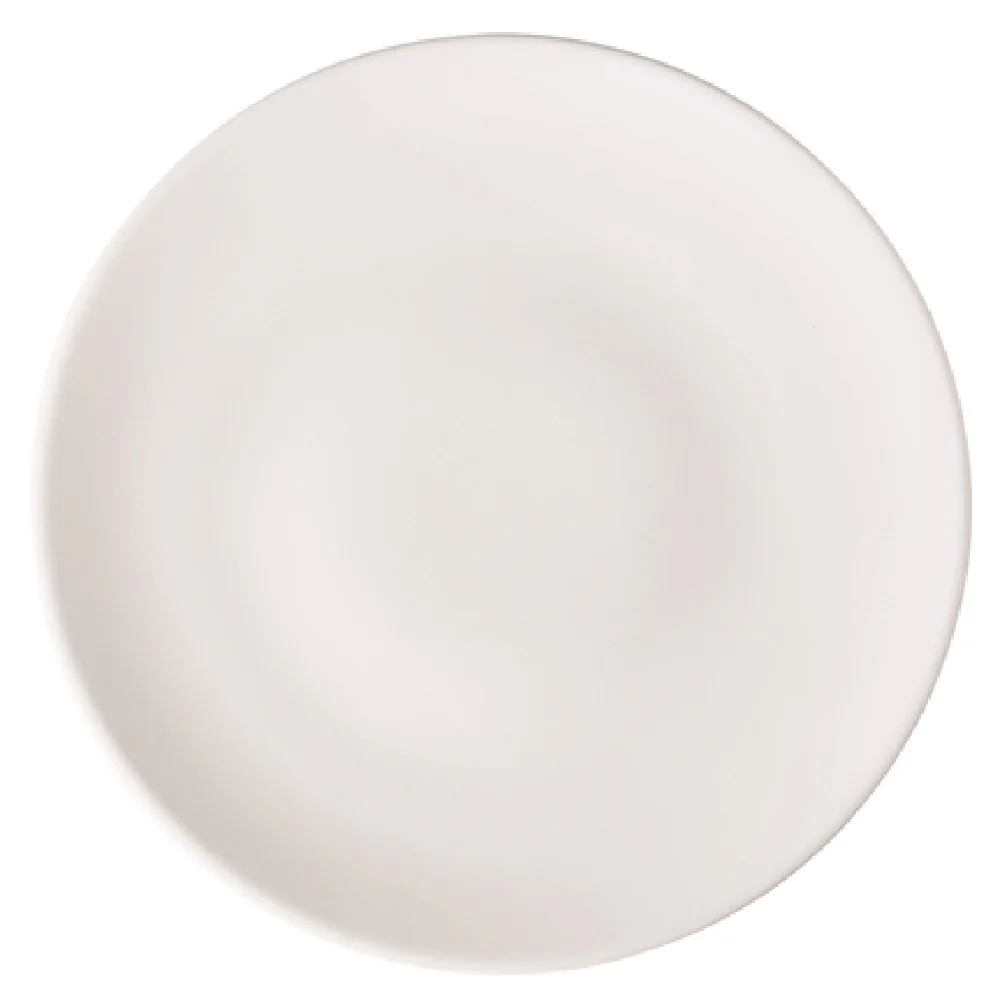 GET Enterprises PA1101711724 7 Inch Diameter Round Plate Coupe Rolled Edge Porcelain