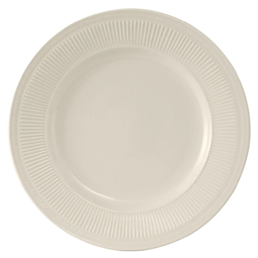Tuxton HEA-110 11 Inch Diameter Round Plate Embossed Lead-Free Ceramic