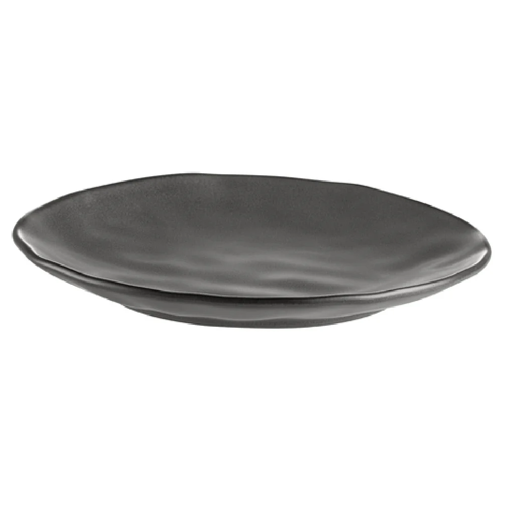 CAC China RFR-25 13 Inch Round Plate with Reactive Glaze Porcelain Dark Green