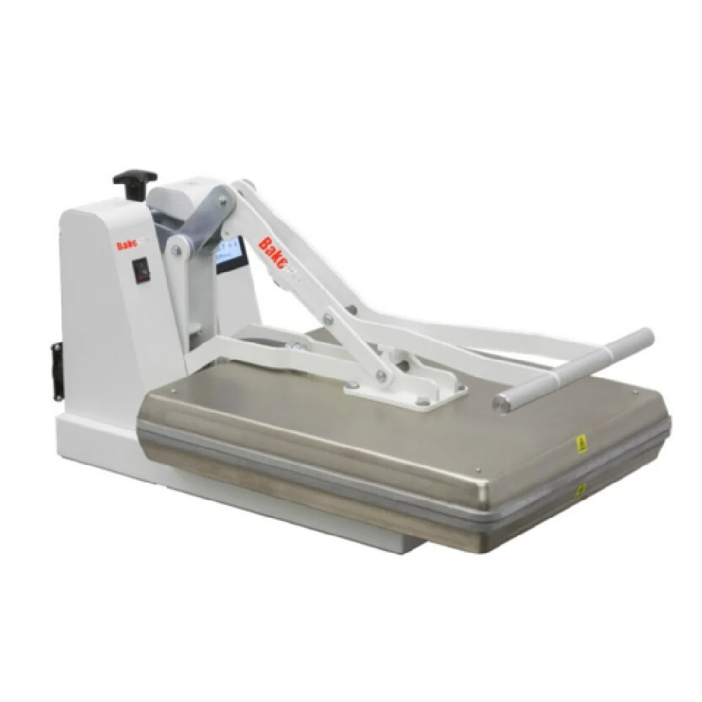 BakeMax BMTXM20 17 Inch Manual Tortilla Dough Press with Dual Heat Components
