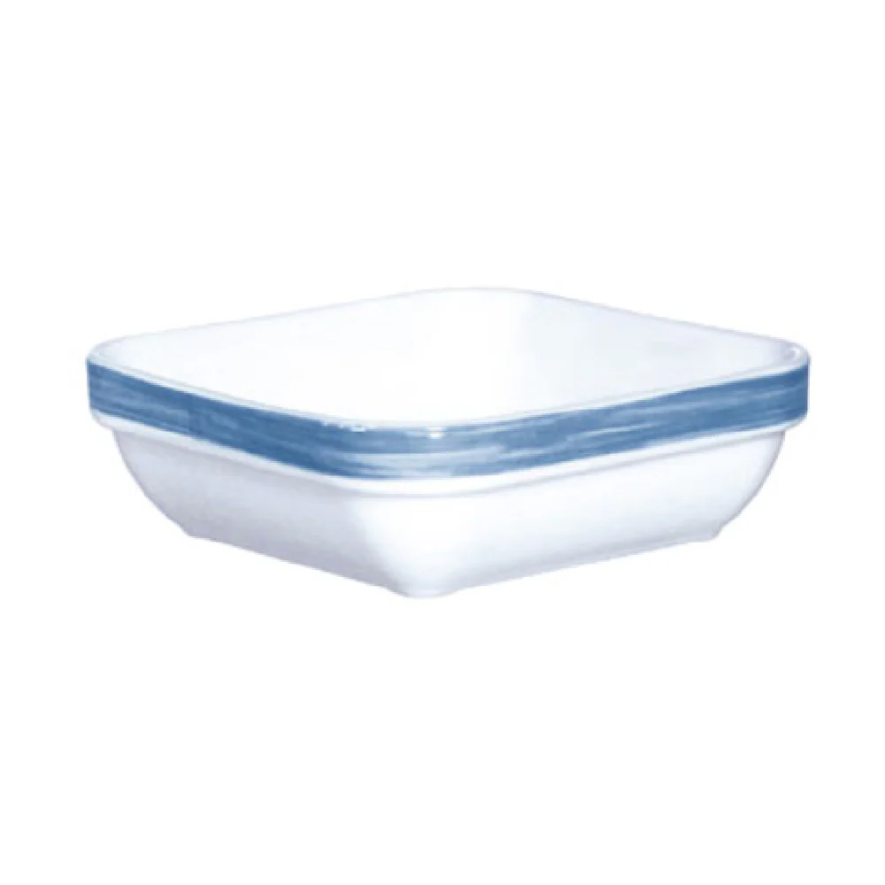 Arc Cardinal H3612 4.25 Inch Blue Jean Square Bowl 8 Oz Fluorosilicate Glass Arc Cardinal H3612 4.25 Inch Blue Jean Square Bowl 8 Oz Fluorosilicate Glass
