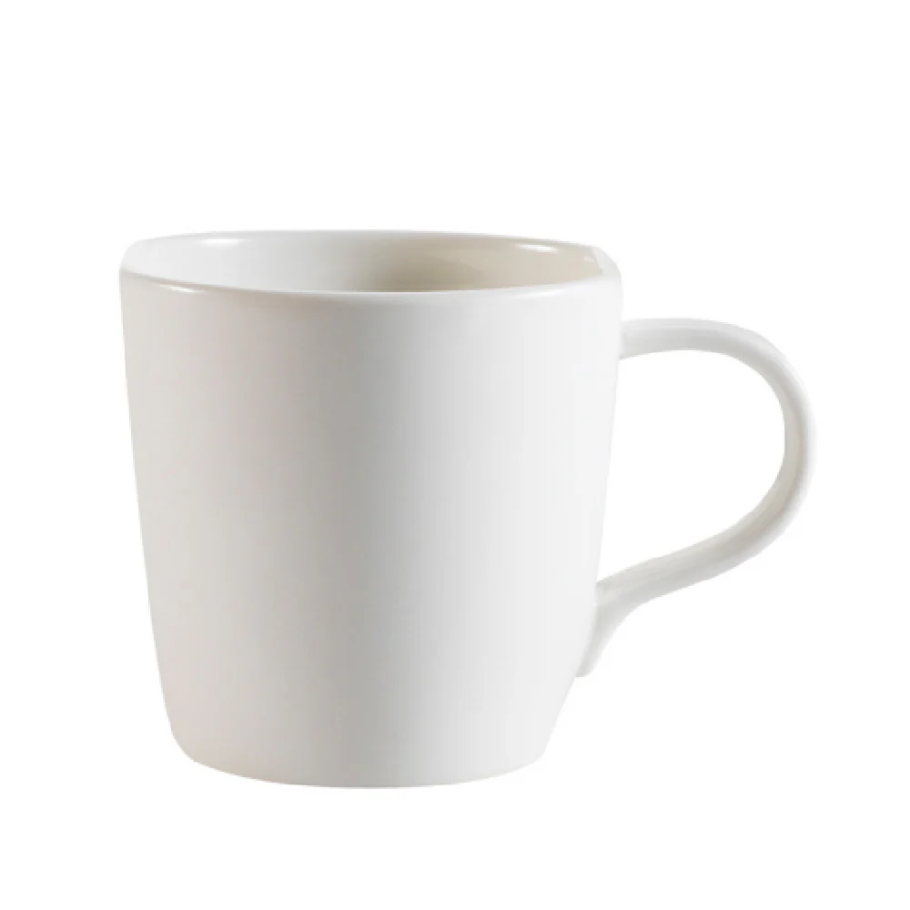 CAC China STU-1 5 Oz Oval Coffee Cup Porcelain Bone White Dishwasher Safe