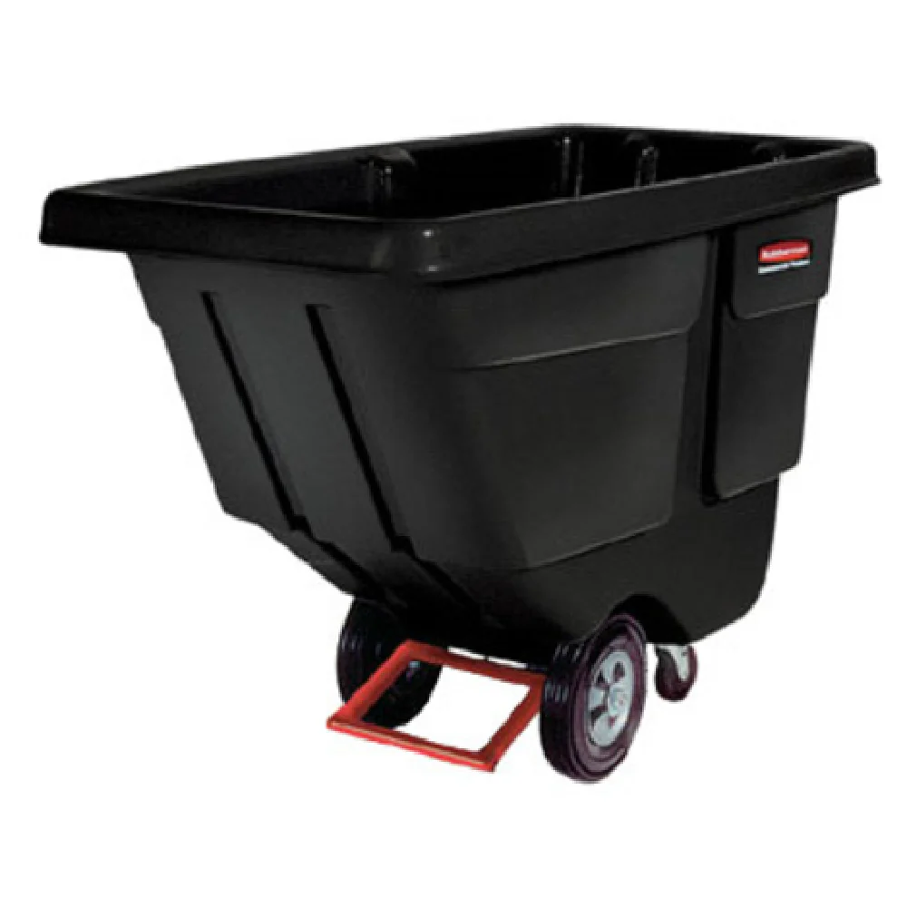 Rubbermaid FG130600BLA 28 Inch Mobile Tilt Truck Heavy Duty Black with 1400 Lb Capacity