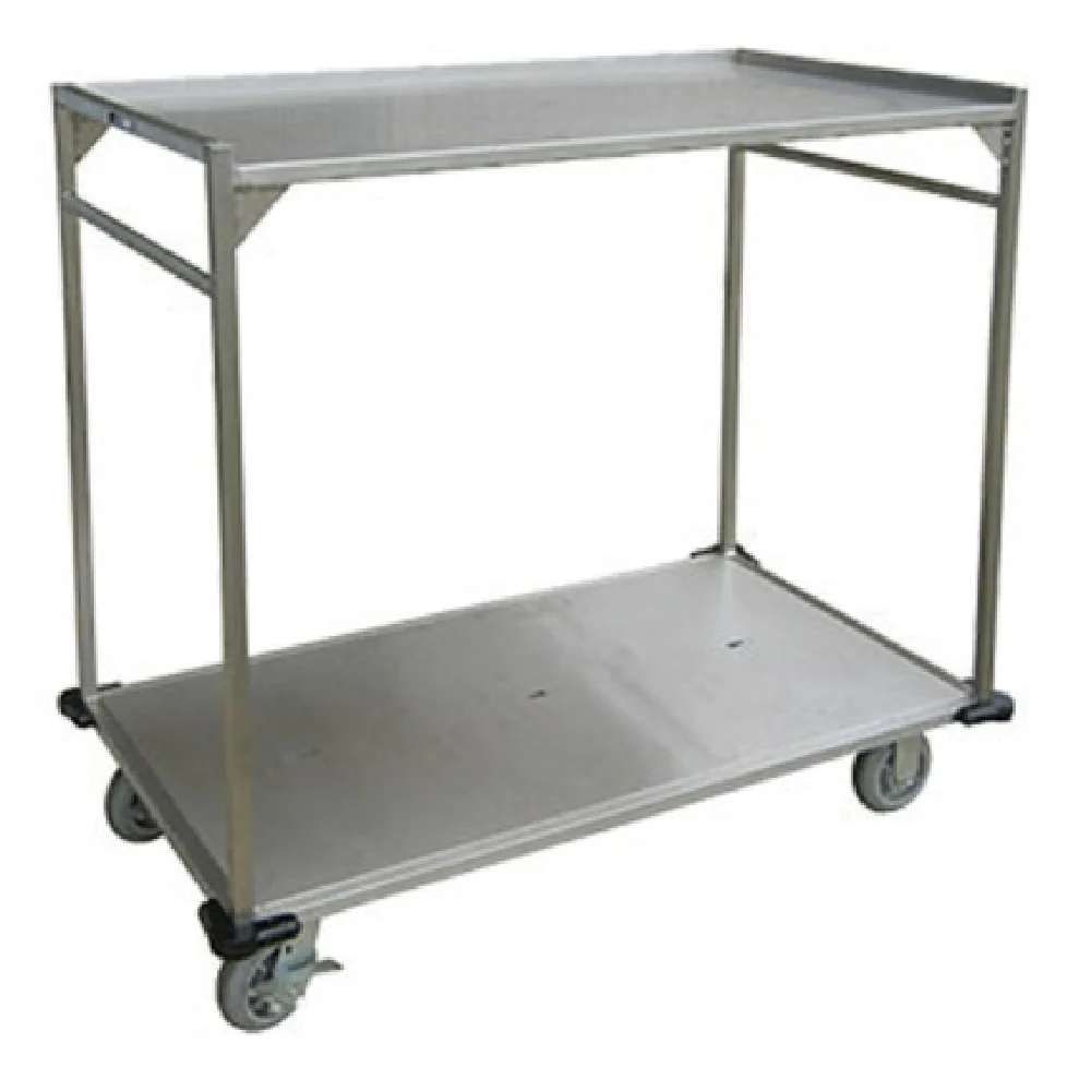 Lakeside PB37 37 Inch Open Tray Delivery Cart Stainless Steel with 2 Shelves
