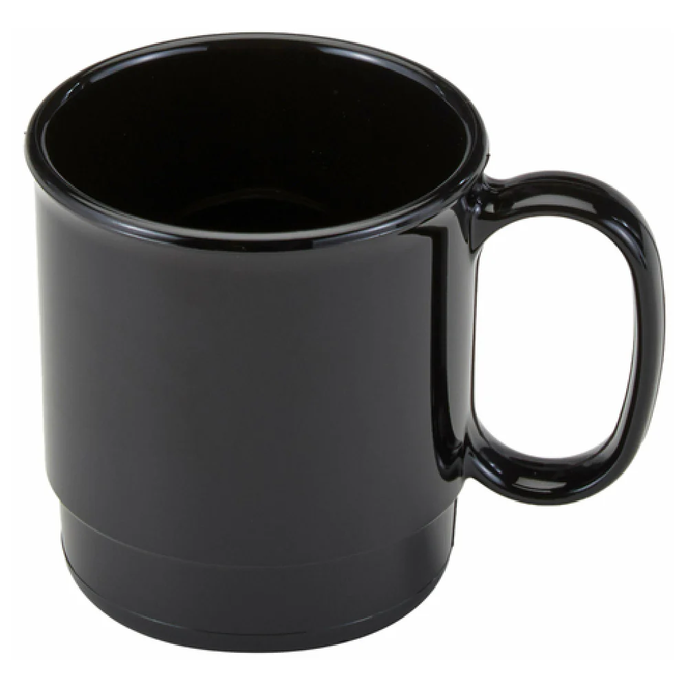 Cambro 75CW110 7-1/2 Oz Stacking Cup Black Polycarbonate Non-porous Surface