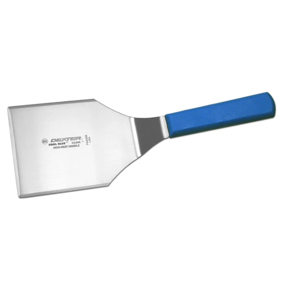 Dexter Russell P94858H 5 Inch Heavy Hamburger Turner Stainless Steel with Blue Handle Dexter Russell P94858H 5 Inch Heavy Hamburger Turner Stainless Steel with Blue Handle