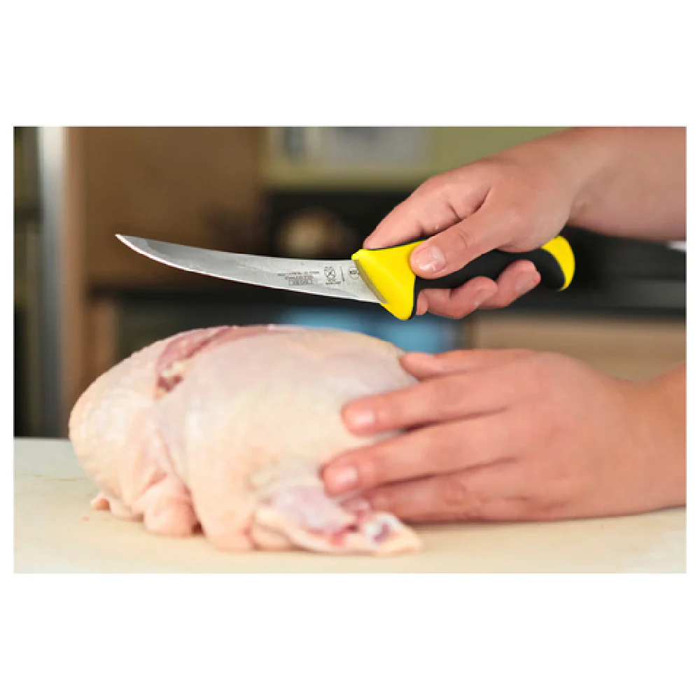 Mercer Culinary M23820YL 6 Inch Curved Boning Knife High Carbon Steel Yellow Handle Mercer Culinary M23820YL 6 Inch Curved Boning Knife High Carbon Steel Yellow Handle
