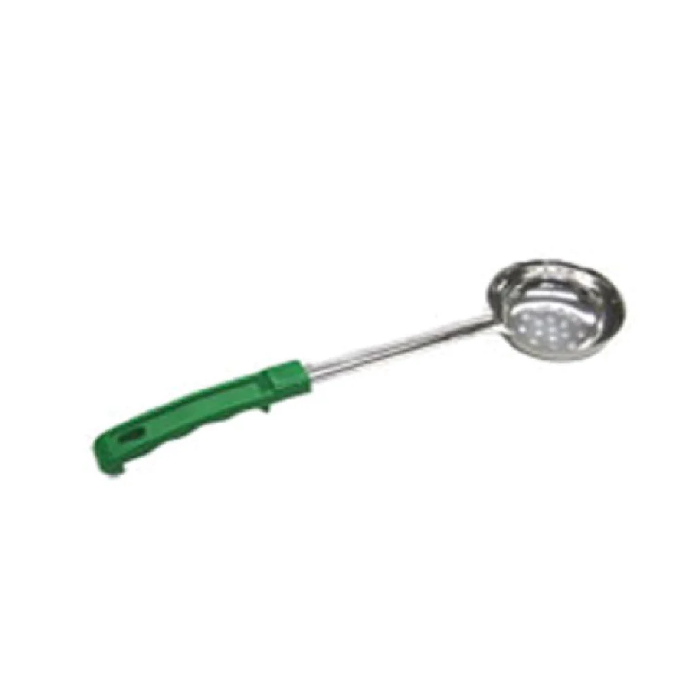 Admiral Craft LAD-4PE 4 Oz Portion Control Perforated Ladle with Green Handle
