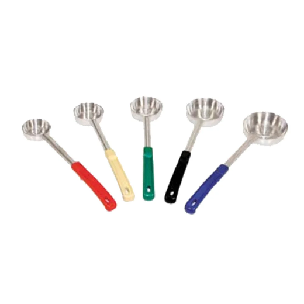 Admiral Craft LAD-4PE 4 Oz Portion Control Perforated Ladle with Green Handle Admiral Craft LAD-4PE 4 Oz Portion Control Perforated Ladle with Green Handle