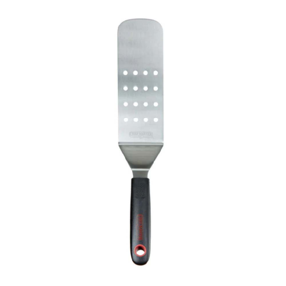 Chef Master 90285 15.19 Inch Perforated Flexible Turner Stainless Steel 7.6 to 2.87 Blade Chef Master 90285 15.19 Inch Perforated Flexible Turner Stainless Steel 7.6 to 2.87 Blade