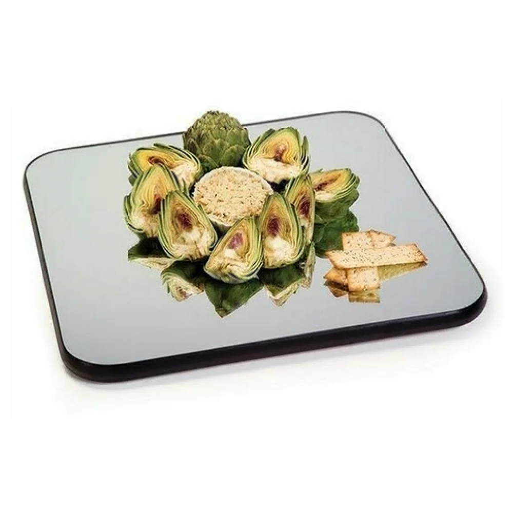 Lakeside 2272 12 Inch Mirror Tray Square with 9 Inch Clear Acrylic Legs Glass Lakeside 2272 12 Inch Mirror Tray Square with 9 Inch Clear Acrylic Legs Glass
