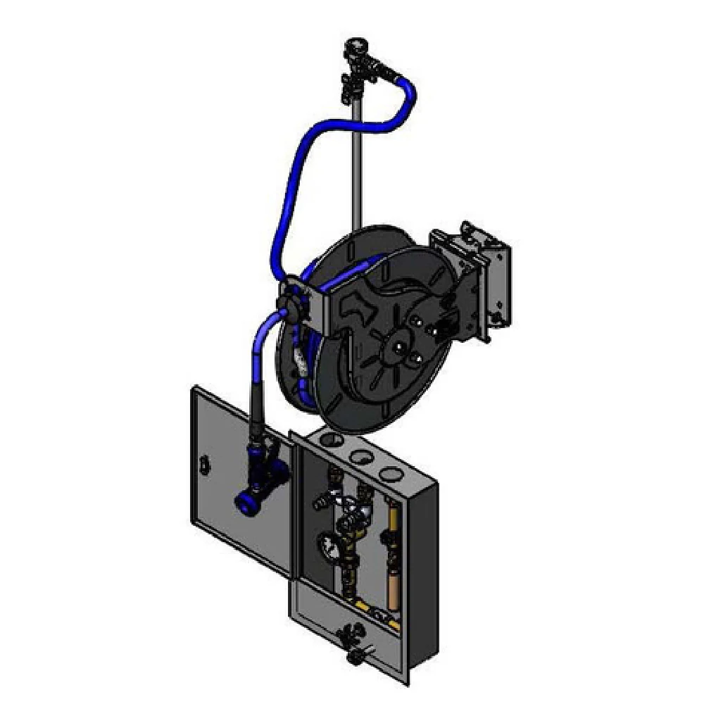 T&S Brass B-7133-U03WS5 Hose Reel Control Unit Wall-mount Open Stainless Steel Reel With 1/2 T&S Brass B-7133-U03WS5 Hose Reel Control Unit Wall-mount Open Stainless Steel Reel With 1/2