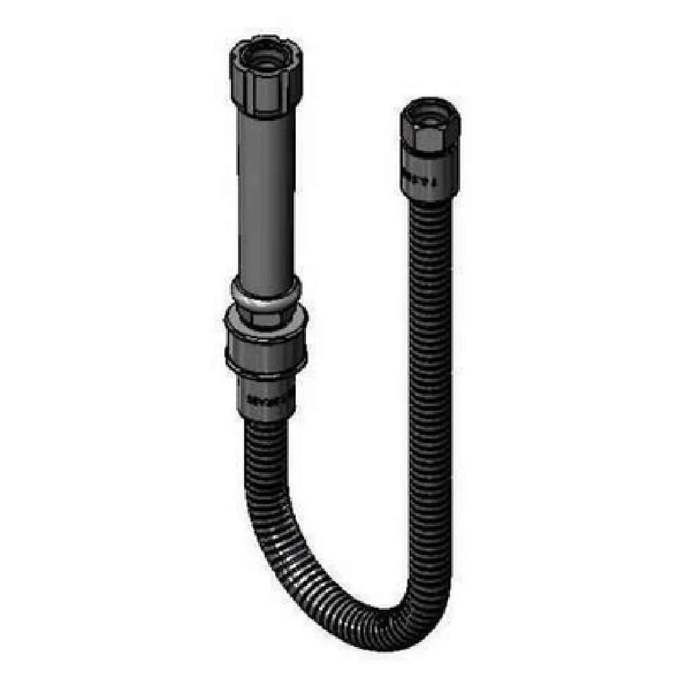 T&S Brass B-0024-H-SWV 24 Inch Flexible Hose with PRSV Swivel Gray Handle Stainless Steel T&S Brass B-0024-H-SWV 24 Inch Flexible Hose with PRSV Swivel Gray Handle Stainless Steel