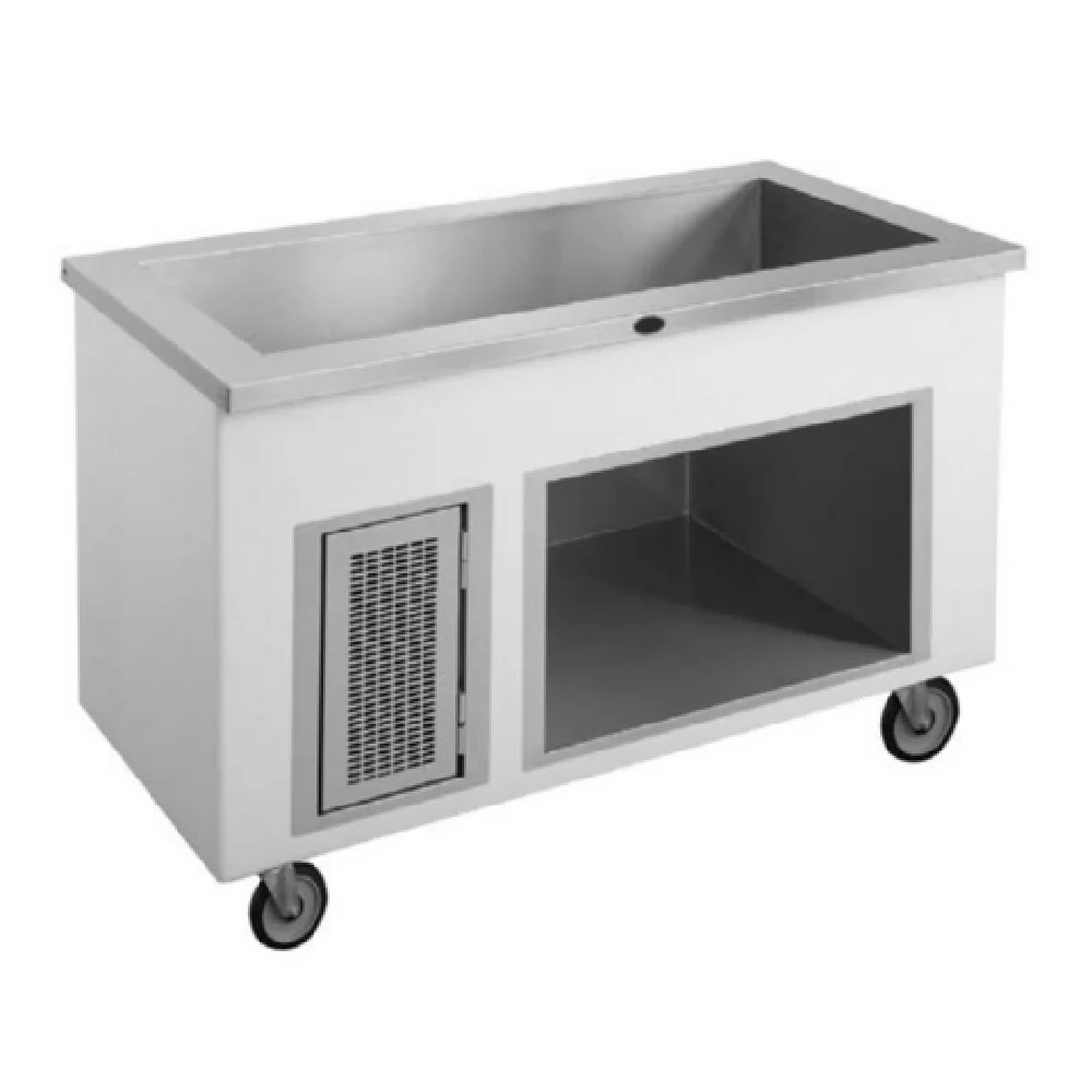 Randell RANFG IC-5S 72 Inch Cold Food Table Ice Cooled Mobile Modular Stainless Steel Randell RANFG IC-5S 72 Inch Cold Food Table Ice Cooled Mobile Modular Stainless Steel