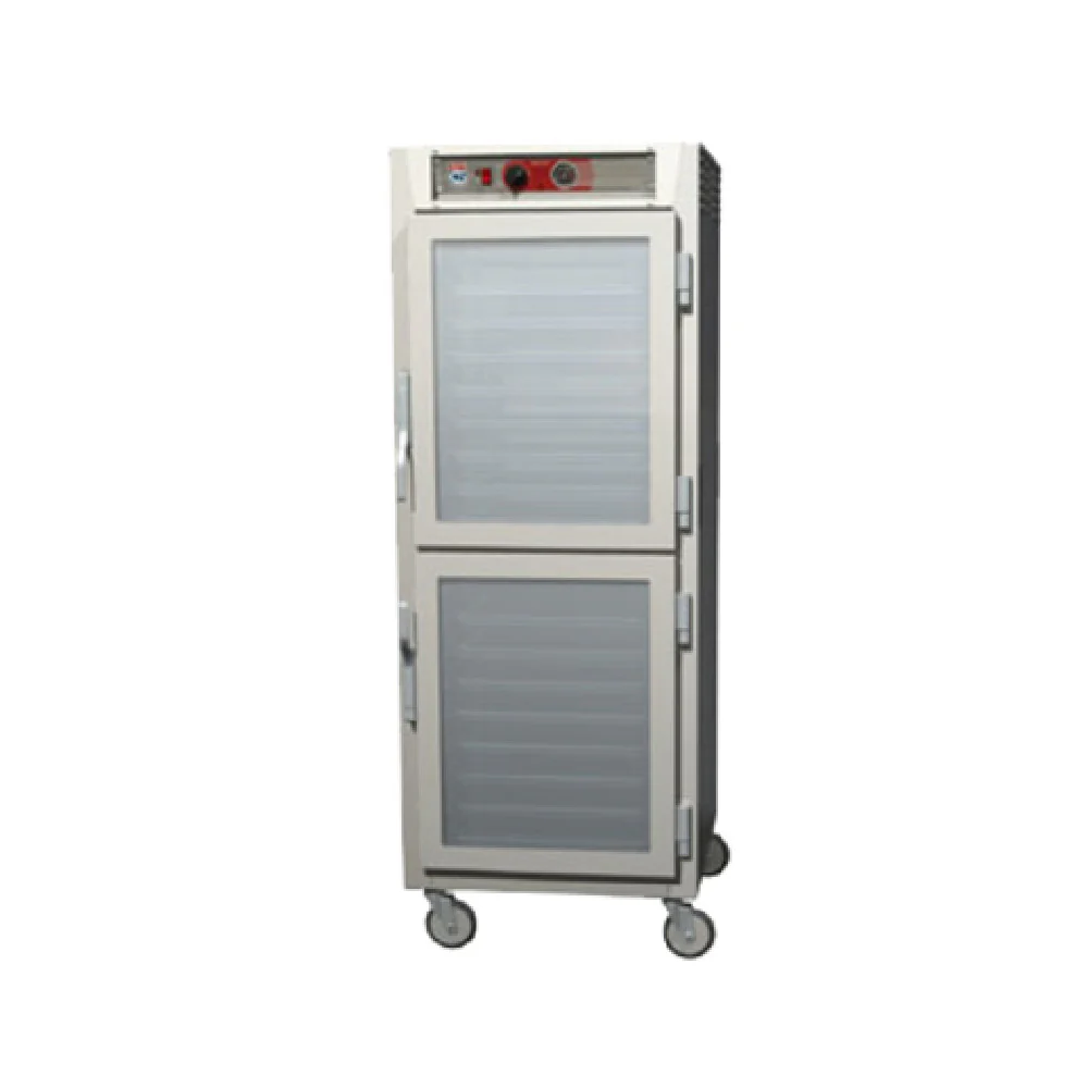 Metro C569-SDC-UPDSA 29 Inch Mobile Pass-Thru Heated Holding Cabinet Stainless Steel with Dutch Doors
