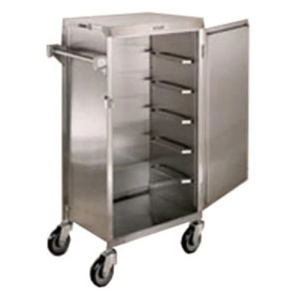 Lakeside 854 17 Inch Meal Tray Delivery Cart with 6 Tray Capacity Stainless Steel