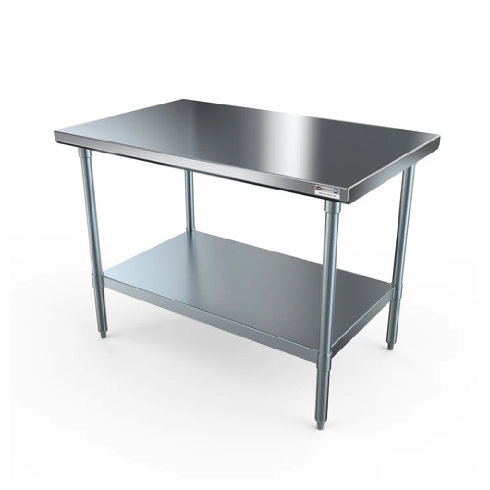 NBR Equipment TG-3630 36 Inch Economy Work Table Stainless Steel Flat Top