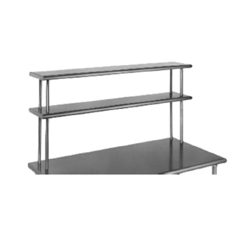 Eagle DOS1248-16/4 48 Inch Table Mount Overshelf Double Deck Stainless Steel
