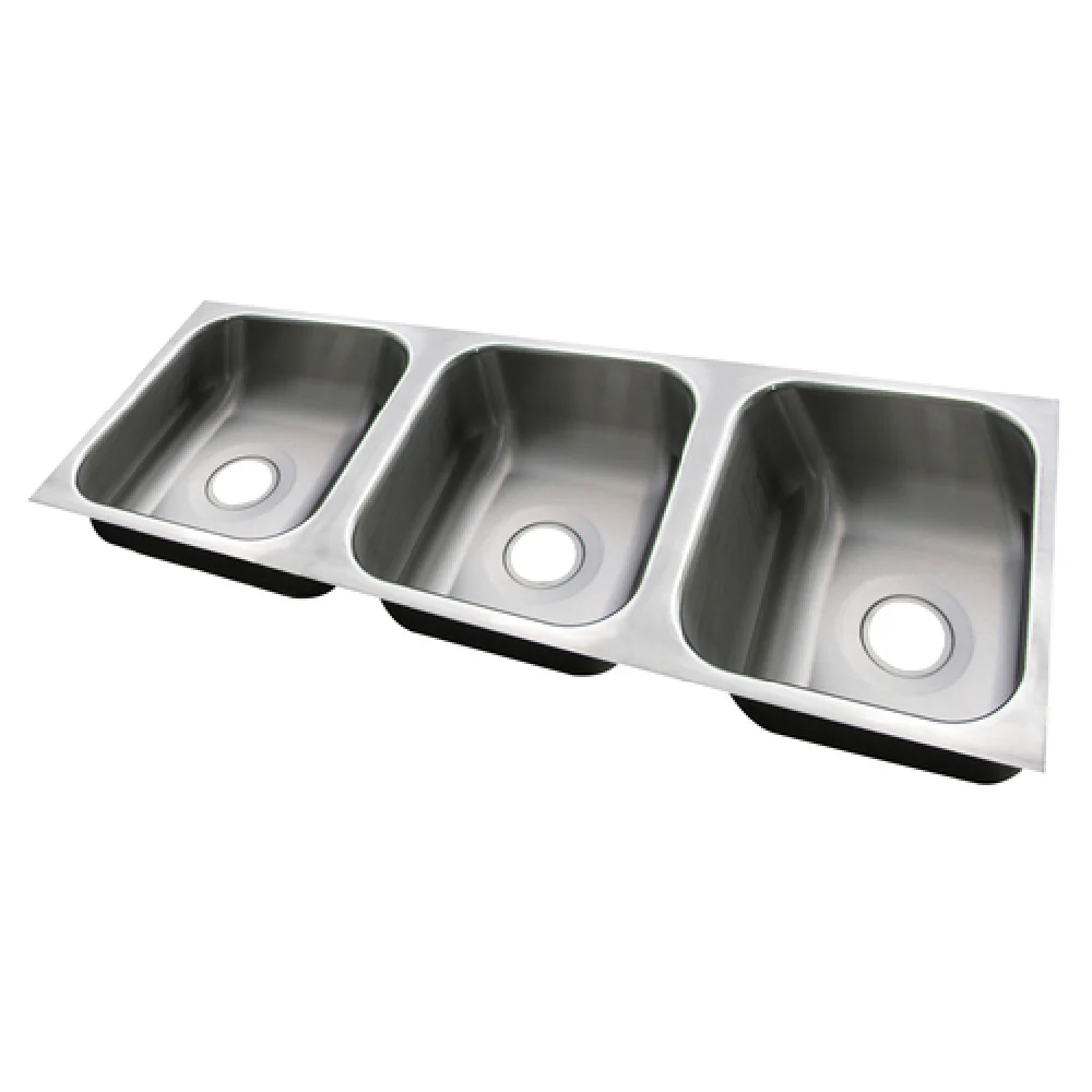 Advance Tabco 1416-312-BAD 14 Inch Undermount Sink 18 Gauge Stainless Steel 3 Compartment