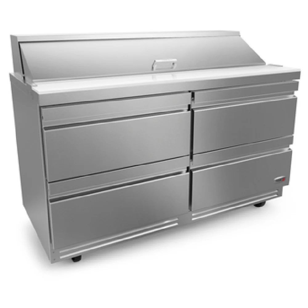 Fagor Refrigeration FST-60-16-D4-N 60 Inch Sandwich Salad Top Refrigerator with 4 Drawers