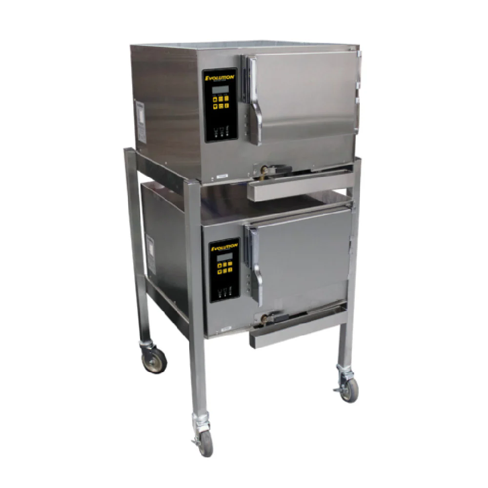 AccuTemp E34403E120 DBL 27 Inch Electric Convection Steamer and Stainless Steel with 2 Burners