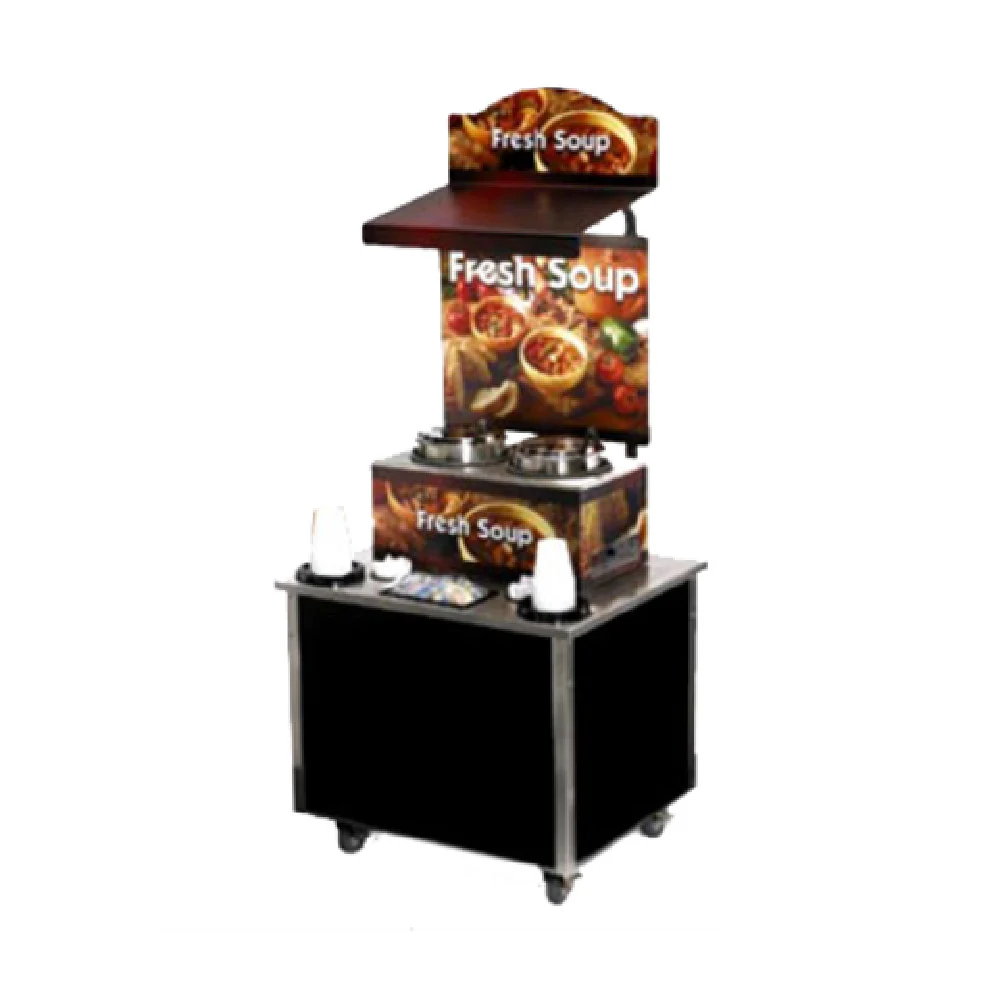 Vollrath 3702803 34 Inch Cayenne Soup Kiosk Electric Merchandising Unit with Country Kitchen Graphics Vollrath 3702803 34 Inch Cayenne Soup Kiosk Electric Merchandising Unit with Country Kitchen Graphics