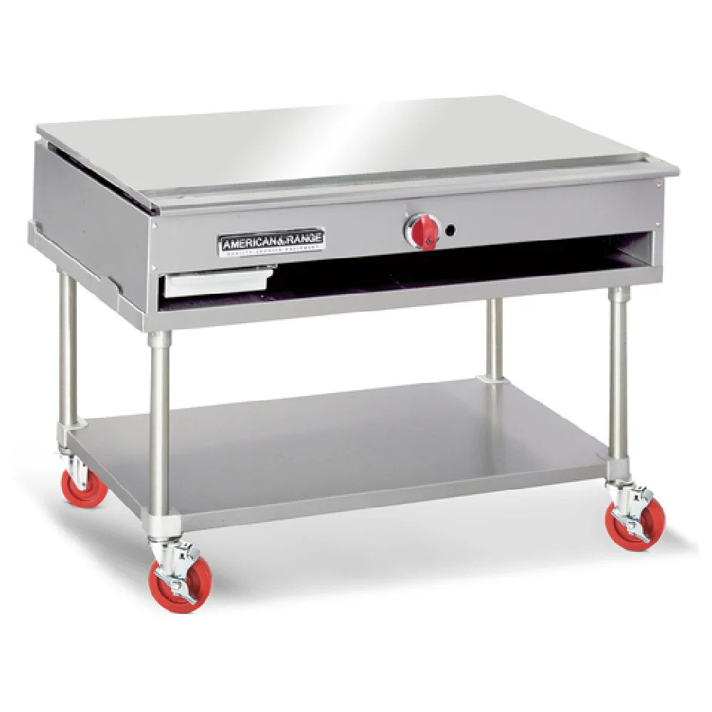 American Range ARTY-72 72 Inch Gas Teppanyaki Griddle Stainless Steel with Grease Can 30000 BTU American Range ARTY-72 72 Inch Gas Teppanyaki Griddle Stainless Steel with Grease Can 30000 BTU