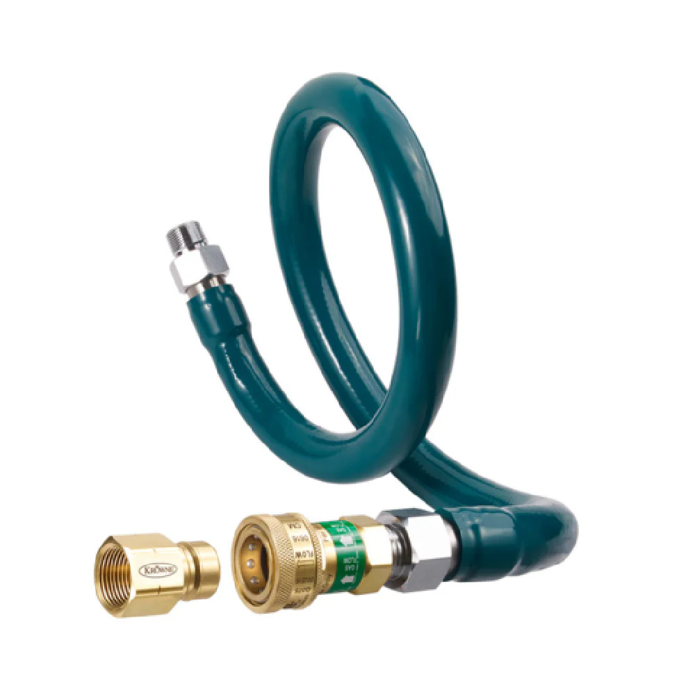 Krowne M7548K5 3/4 Inch I.D. Moveable Gas Connection Kit 48 Inch Stainless Steel and Quick Disconnect