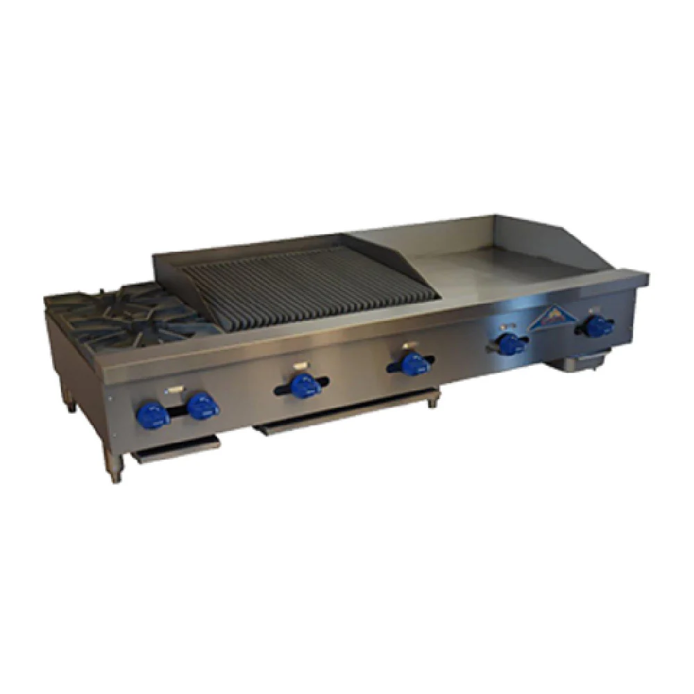 Comstock-Castle FHP60-24-2RB 60 Inch Gas Griddle Char-Broiler with 2 Burners 170000 BTU