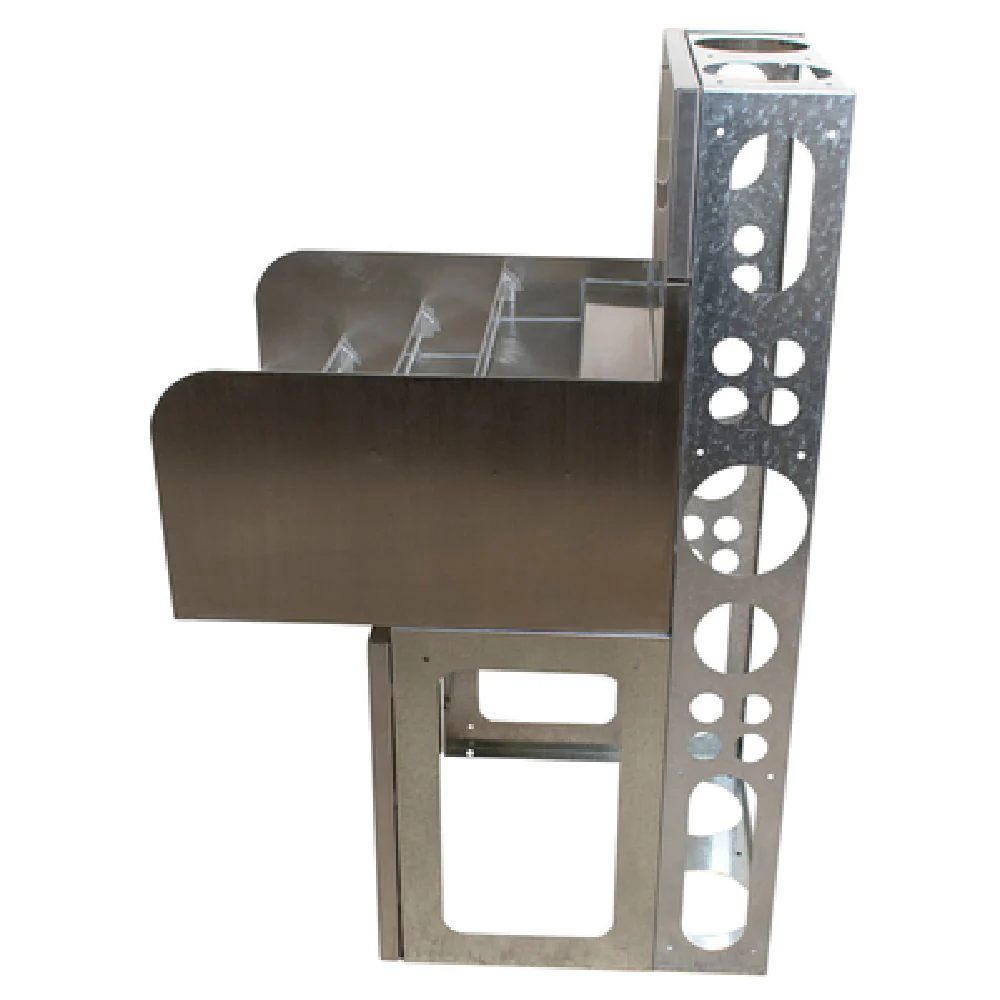 BK Resources UBDW-21-LD18 18 Inch Underbar Liquor Bottle Display Stainless Steel 4 Steps with Guard Rail BK Resources UBDW-21-LD18 18 Inch Underbar Liquor Bottle Display Stainless Steel 4 Steps with Guard Rail