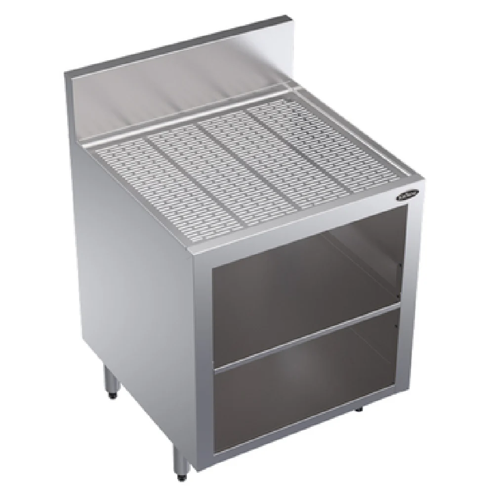 Krowne KR24-GSB3 24 Inch Underbar Glass Rack Storage Unit with Drainboard
