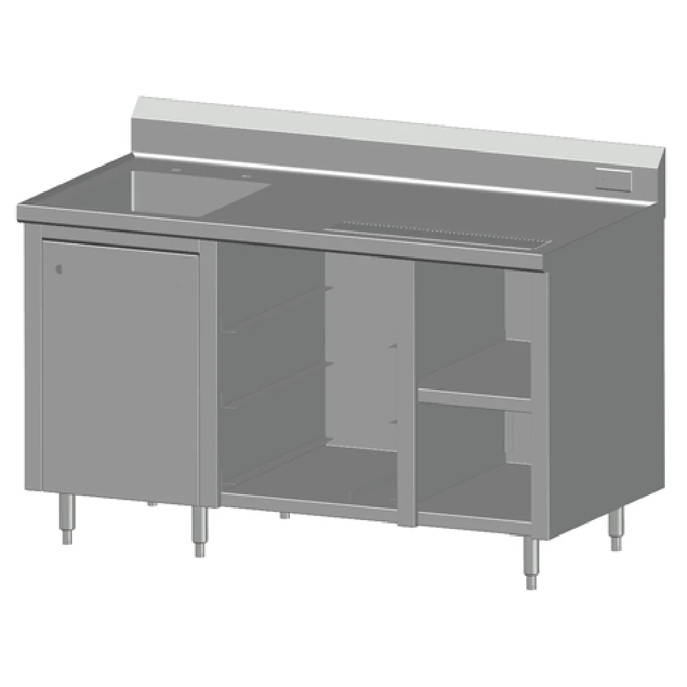 SPG International BCRS-60L Universal Stainless Beverage Counter With Rack Slides 60 SPG International BCRS-60L Universal Stainless Beverage Counter With Rack Slides 60