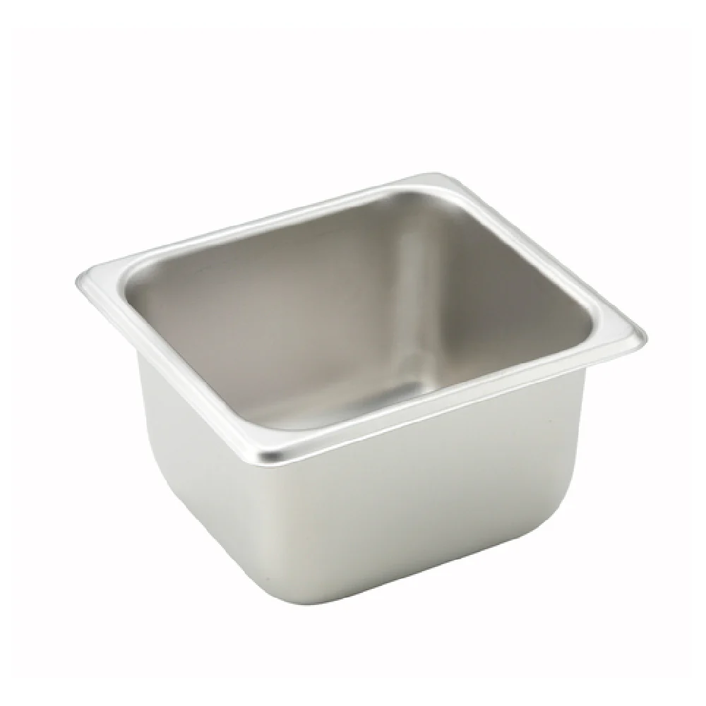 Winco SPS4 6-7/8 Inch 1/6 Size Steam Table Pan 25 Gauge Stainless Steel with Descriptors