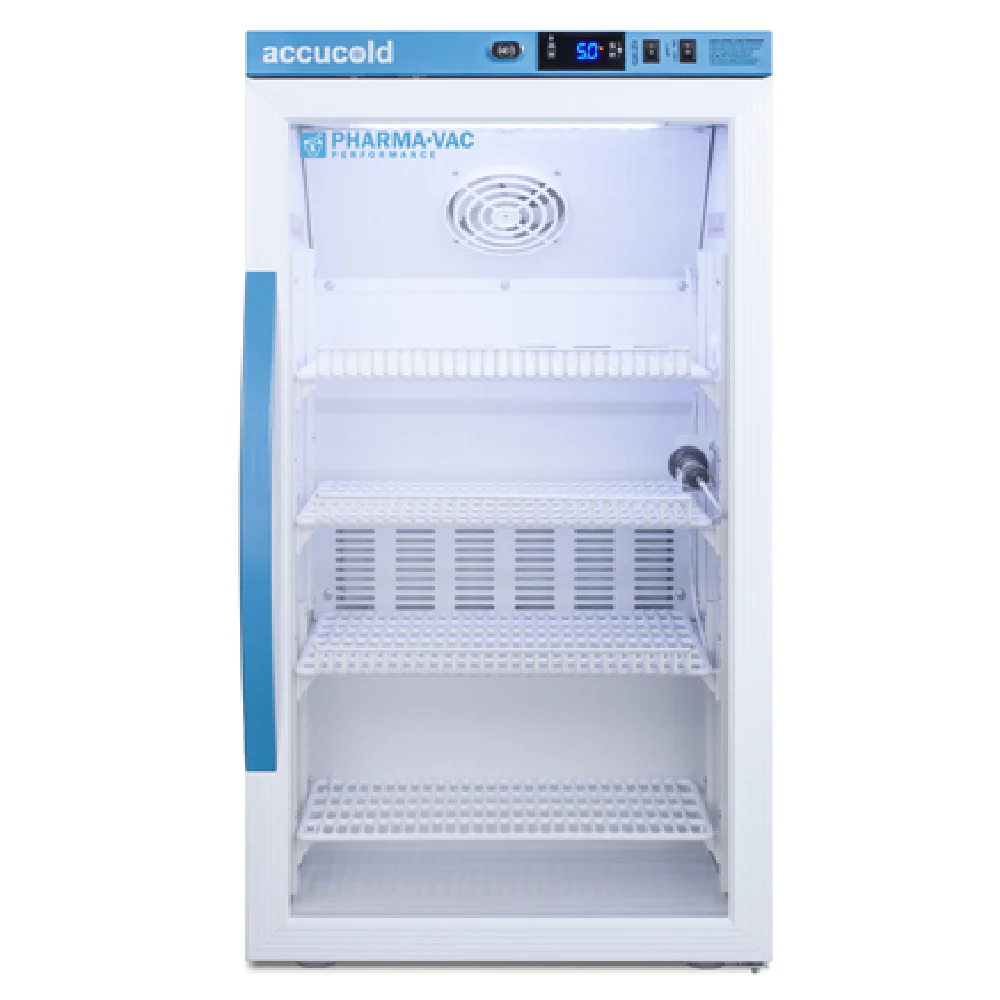 Summit ARG3PV 18.5 Inch Medical Refrigerator 3 Cu Ft Reach-in with Glass Door