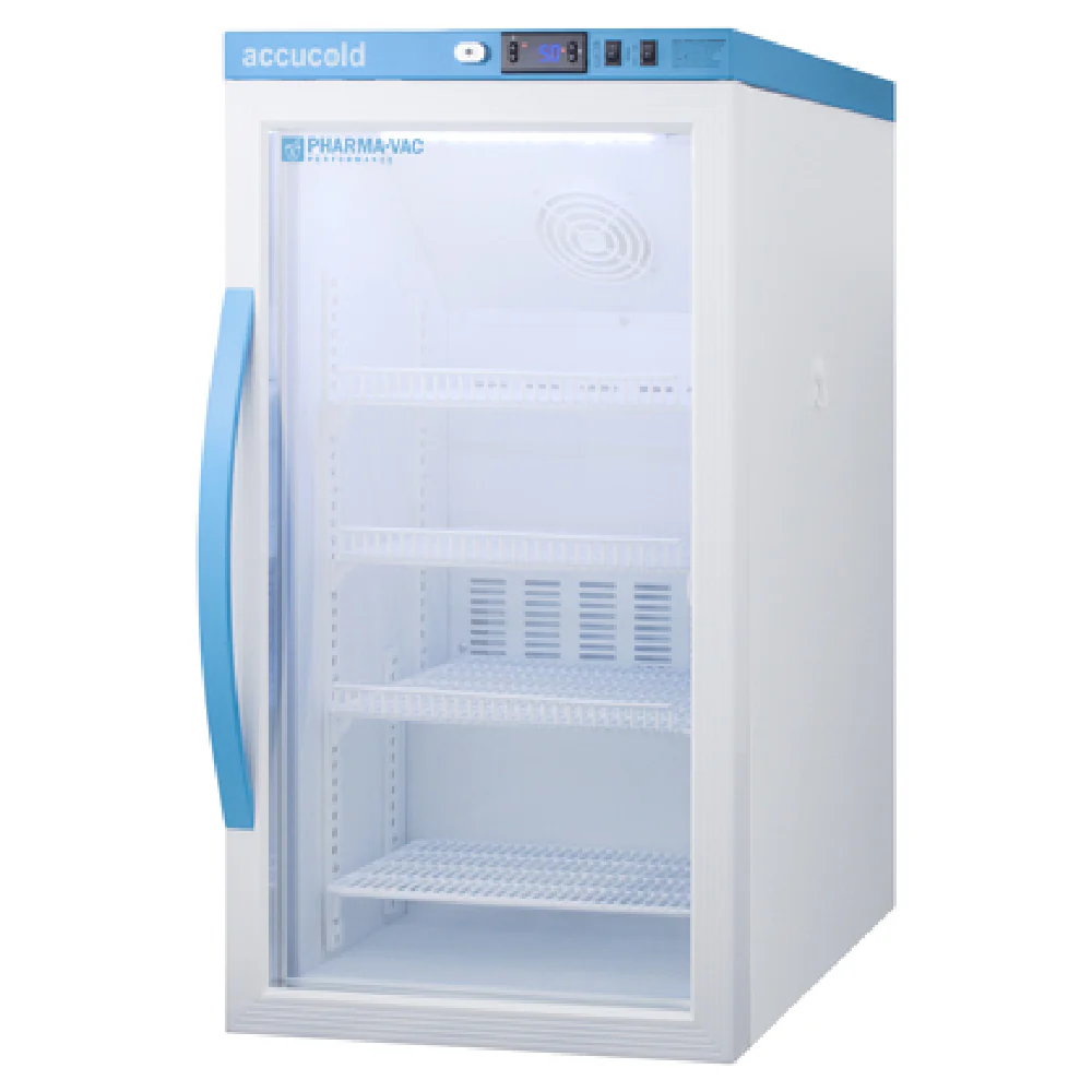 Summit ARG3PV 18.5 Inch Medical Refrigerator 3 Cu Ft Reach-in with Glass Door Summit ARG3PV 18.5 Inch Medical Refrigerator 3 Cu Ft Reach-in with Glass Door