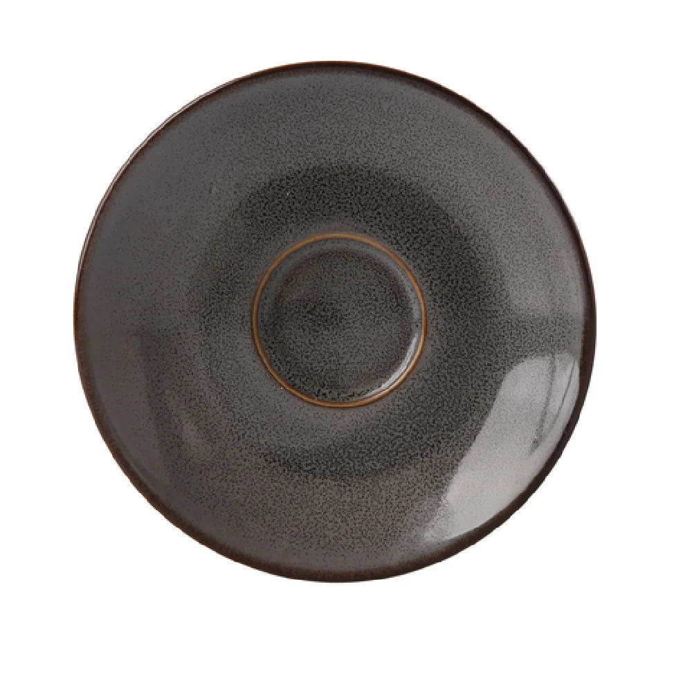 Yanco PK-002 5-3/4 Inch Diameter Round Glazed Porcelain Saucer Sold by Case