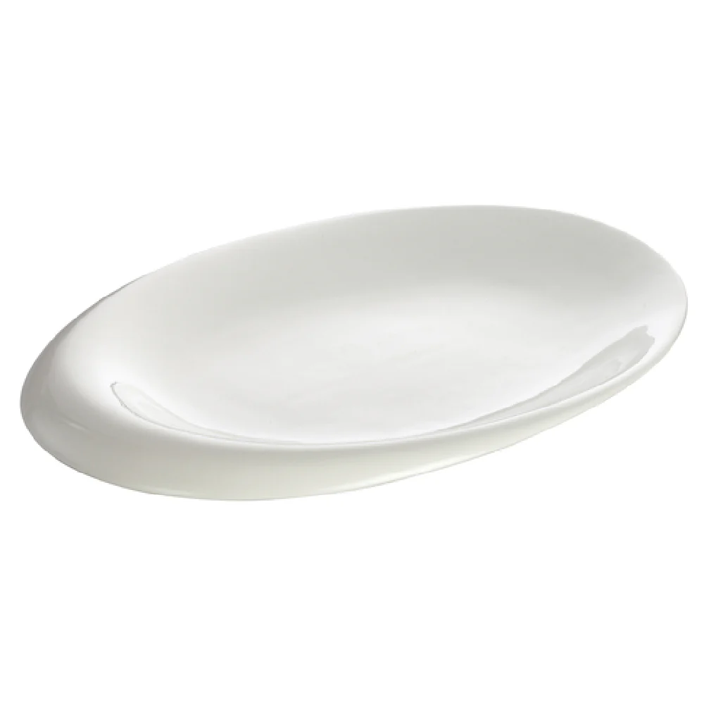 Winco WDP004-213 18 Inch Bowl Oval Dishwasher Safe Porcelain Ocea Creamy White Winco WDP004-213 18 Inch Bowl Oval Dishwasher Safe Porcelain Ocea Creamy White