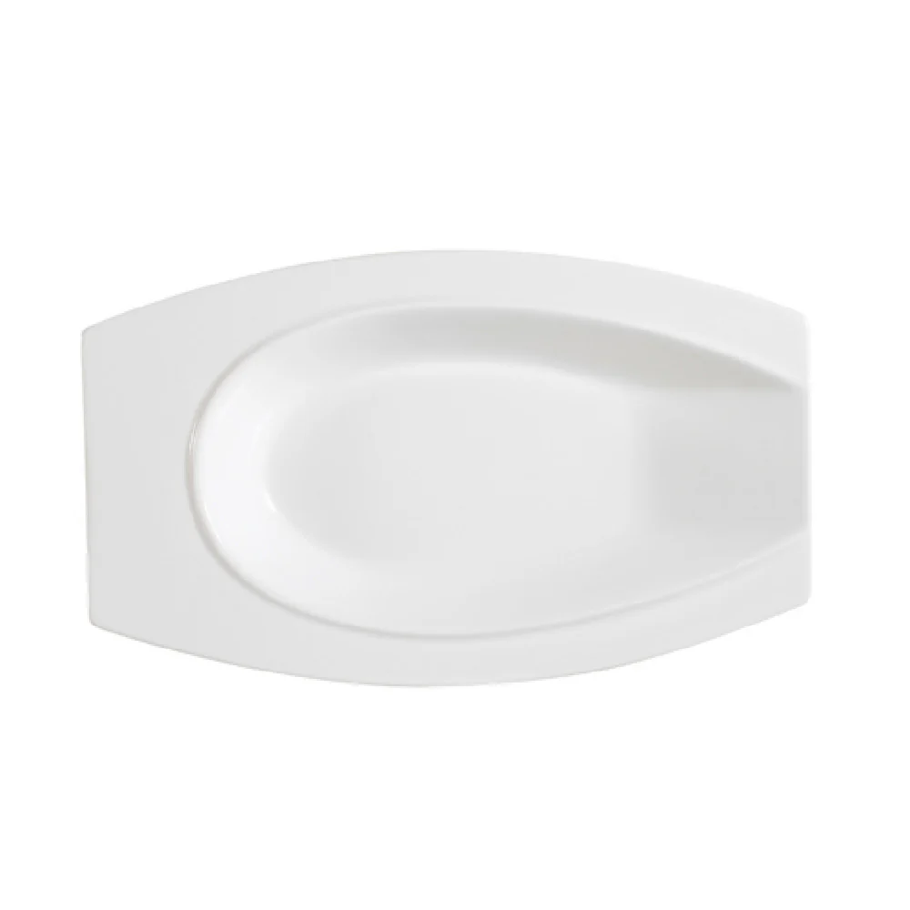CAC China HSD-10 10 Inch Accessories Platter Horse Shoe Shape Porcelain CAC China HSD-10 10 Inch Accessories Platter Horse Shoe Shape Porcelain