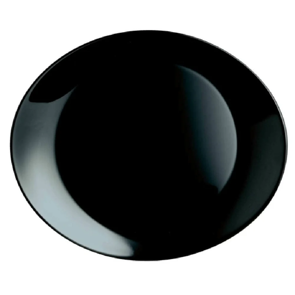 Arc Cardinal P1140 11.75 Inch Plate Glass Fluorosilicate Opal Black - 12 Packs