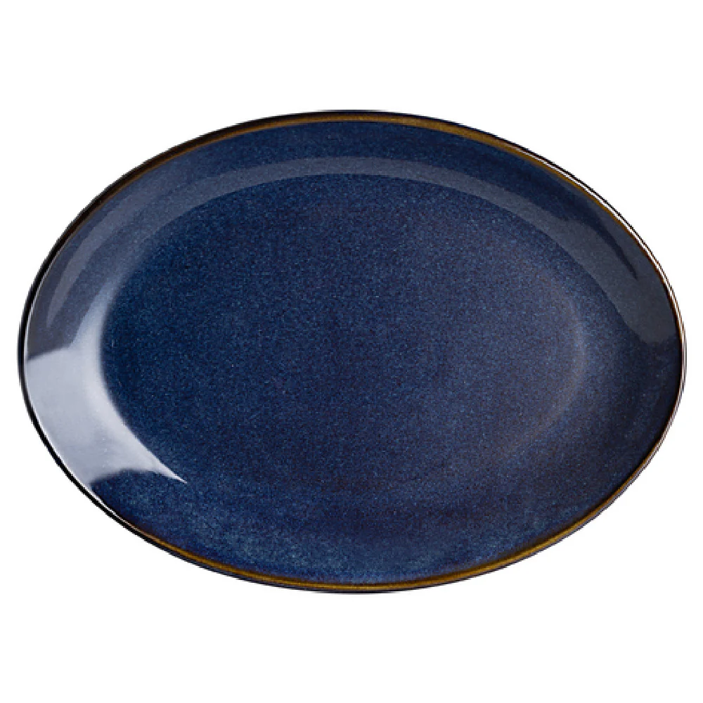 Steelite HL3129026 10.5 Inch Oval Platter Durable Porcelain Indigo Finish Steelite HL3129026 10.5 Inch Oval Platter Durable Porcelain Indigo Finish