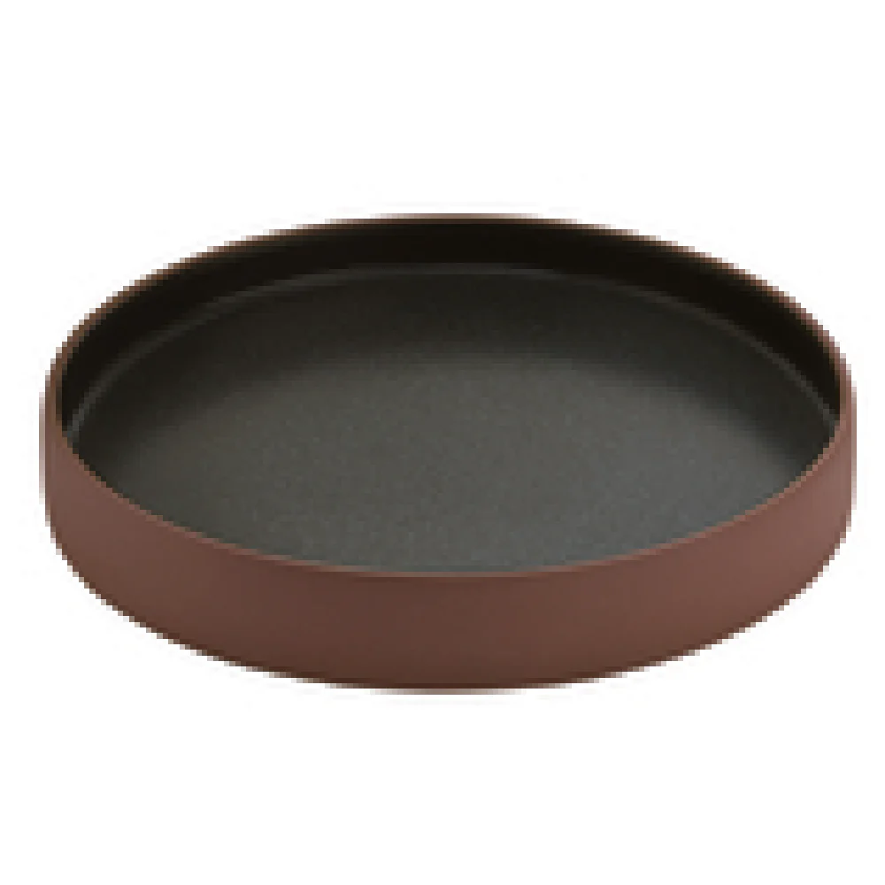 BauscherHepp P017116-101792 6-3/10 Inch Round Plate/Saucer Dishwasher Safe Stoneware Brown/Black