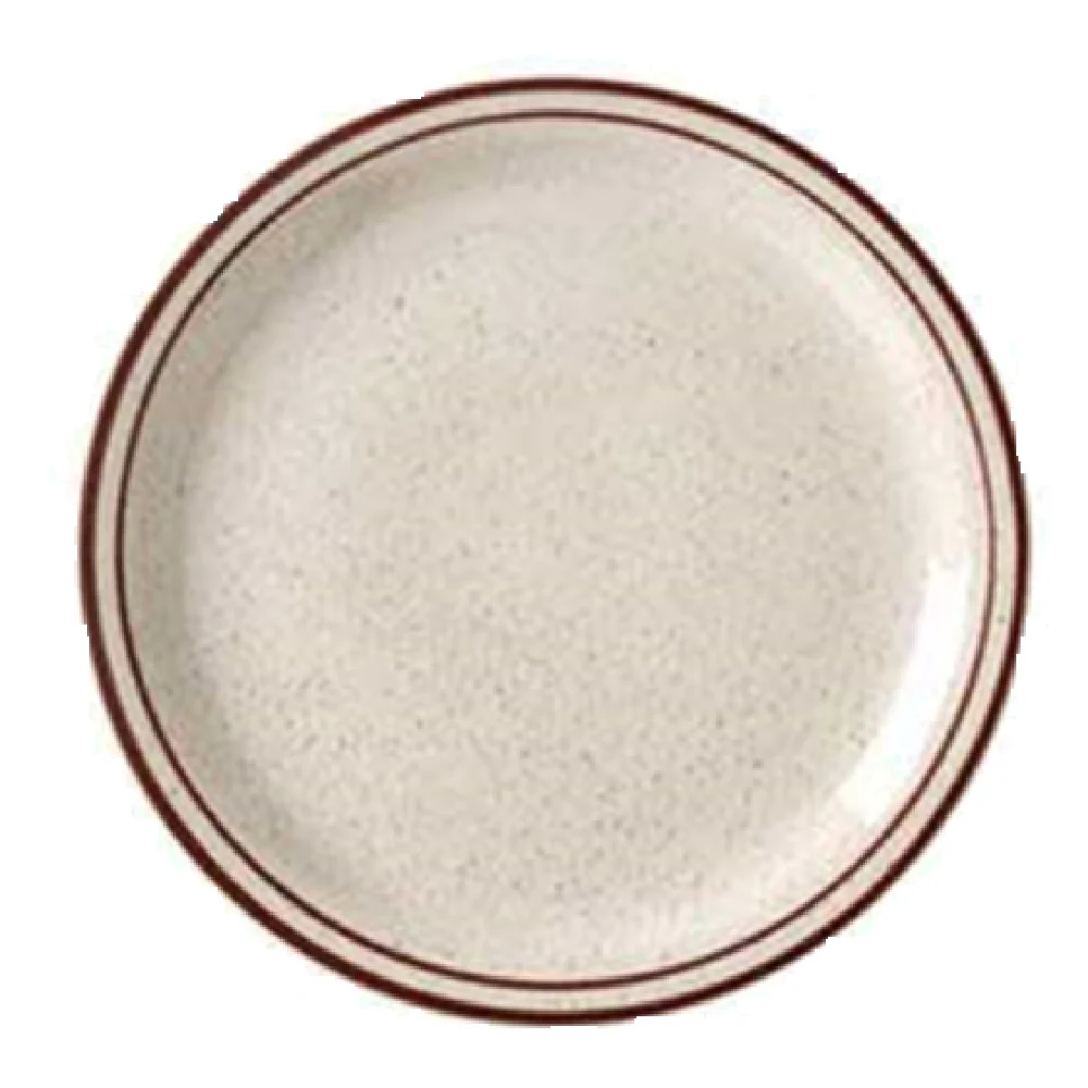 Vertex China CRV-16 10-1/2 Inch Round Plate Vitrified China Narrow Rim
