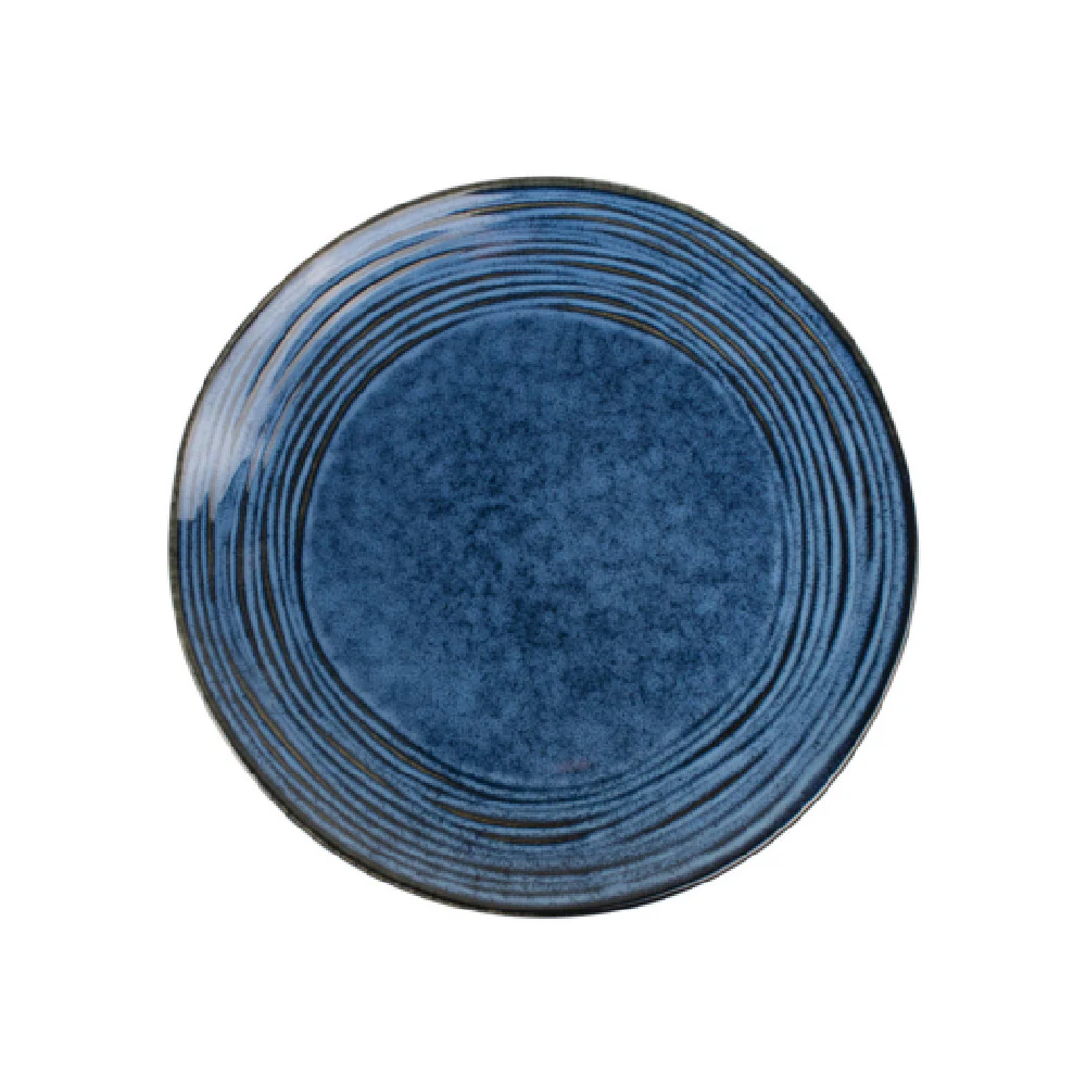 CAC China NEP-8 8 1/4 Inch Neptune Plate Starry Night Blue/Black 24 Packs