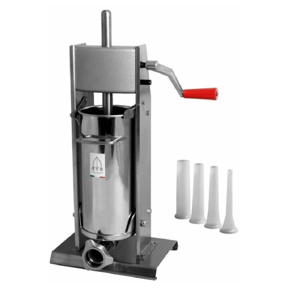 Alfa International TS-5SSV 10 lb Capacity Manual Sausage Stuffer with Plastic Tubes