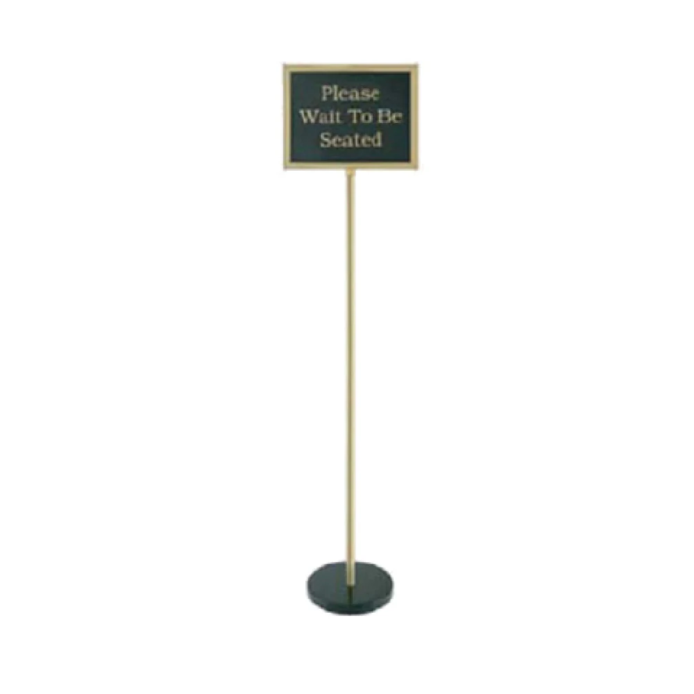 Chef Master 90039 Freestanding Sign Aluminum Brass Finish with Double Sided P.V.C. Signs Chef Master 90039 Freestanding Sign Aluminum Brass Finish with Double Sided P.V.C. Signs