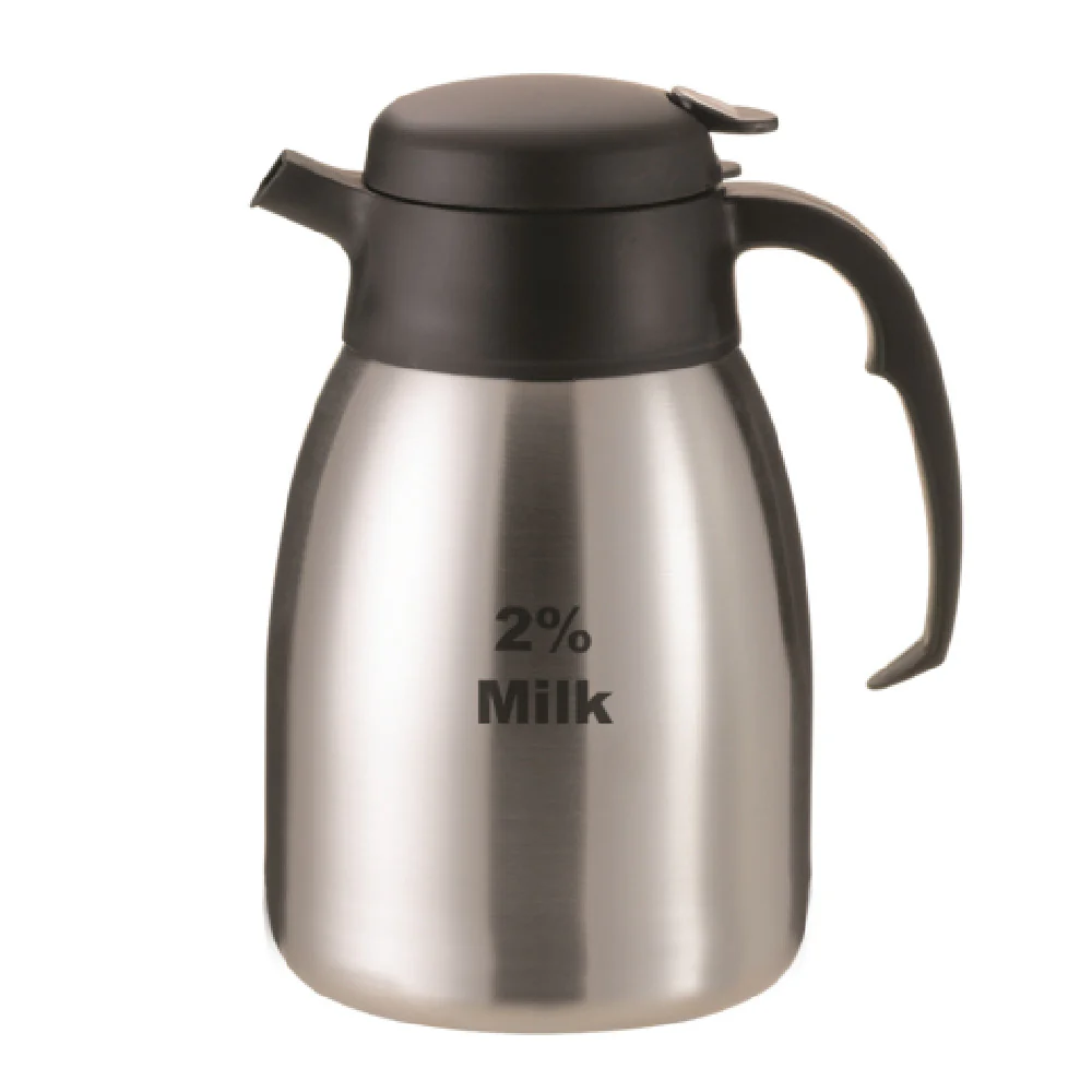 Service Ideas FVPC152PCTET 5-3/4 Inch 50.7 Oz Beverage Server with etched milk label Service Ideas FVPC152PCTET 5-3/4 Inch 50.7 Oz Beverage Server with etched milk label