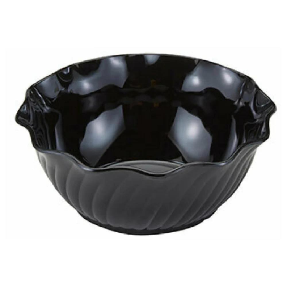Cambro SRB13CW110 13 Oz. Swirl Bowl with Black Camwear Polycarbonate