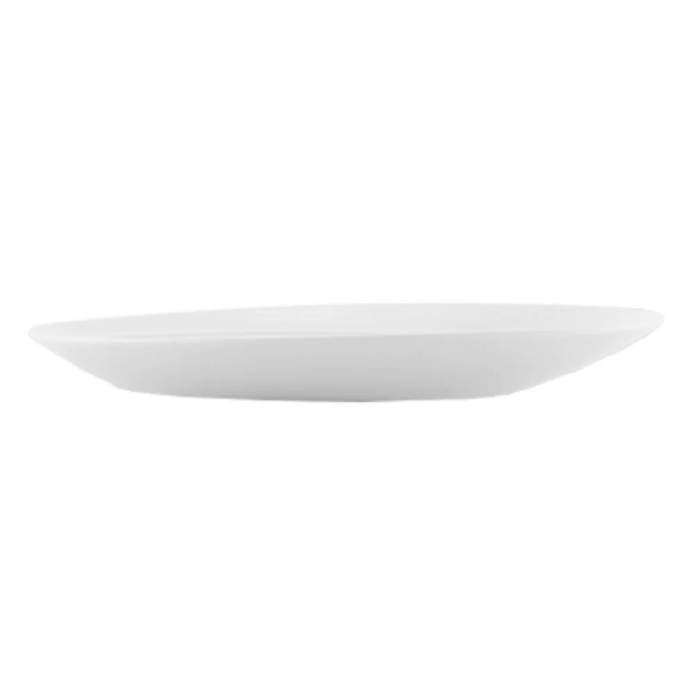Bon Chef 1100006P 8 Inch Slanted Oval Plate White Porcelain with Wide Rim Bon Chef 1100006P 8 Inch Slanted Oval Plate White Porcelain with Wide Rim