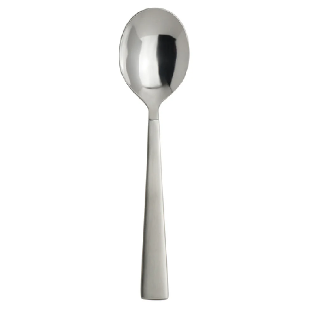 Steelite 5741SX002 6-3/4 Inch Soup Spoon Ridge Half Satin 18/10 Stainless Steel
