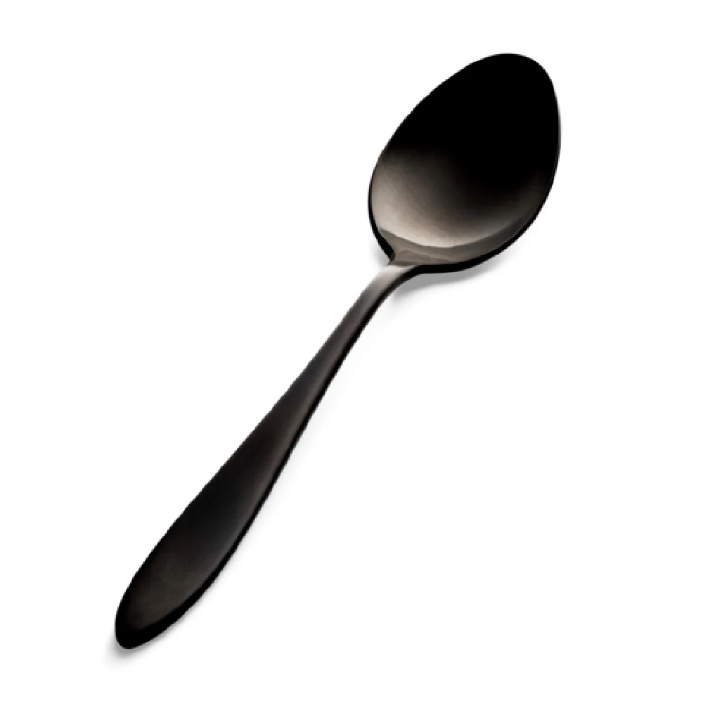 Bon Chef S4403BM 7.95 Inch Luce Soup Dessert Spoon Black Matte Finish 18/10 Stainless Steel Bon Chef S4403BM 7.95 Inch Luce Soup Dessert Spoon Black Matte Finish 18/10 Stainless Steel